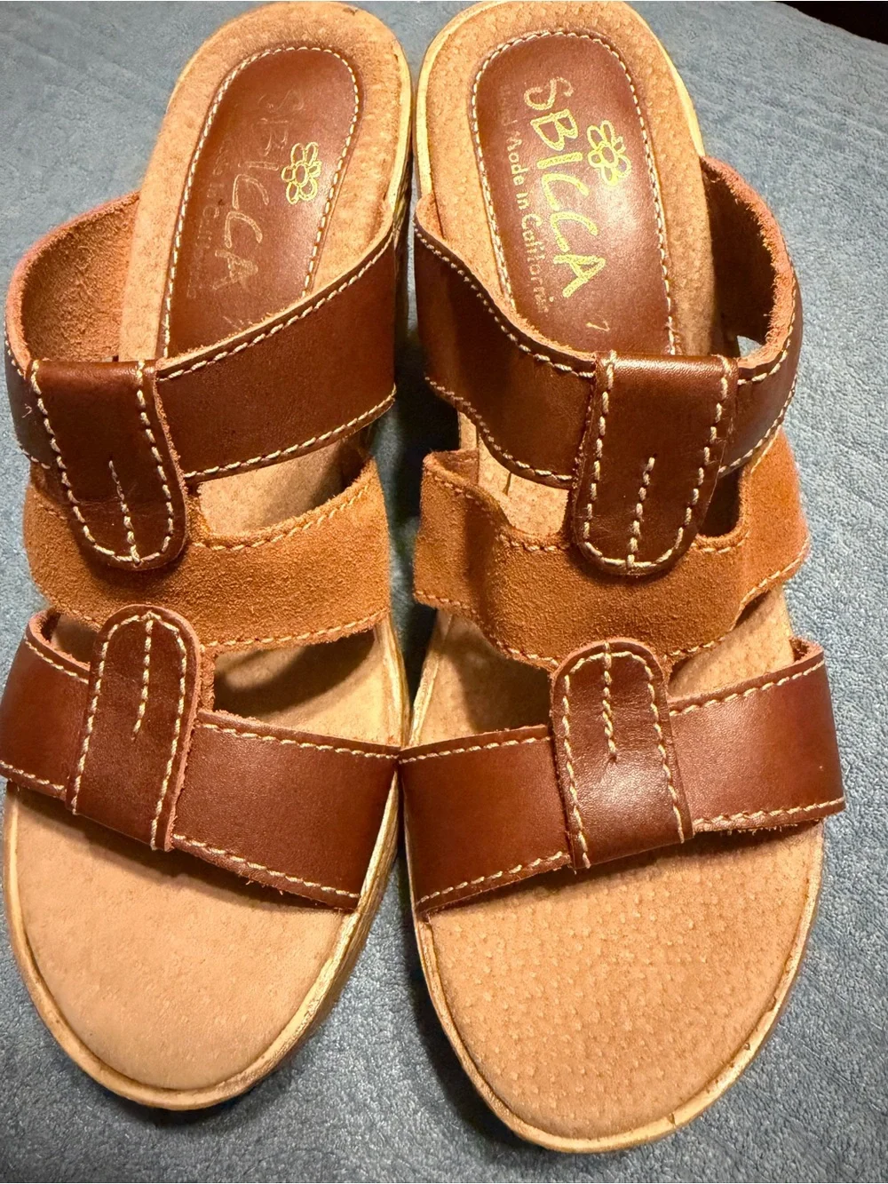Sbicca wedge slides